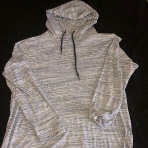 Express Blue Long Sleeve Hooded T-Shirt
